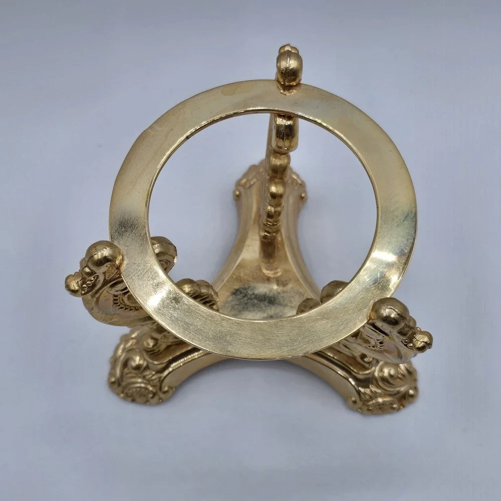 Godinger Art Sphere Display Stand Large Gold over Silver Brass Goldtone Unknown